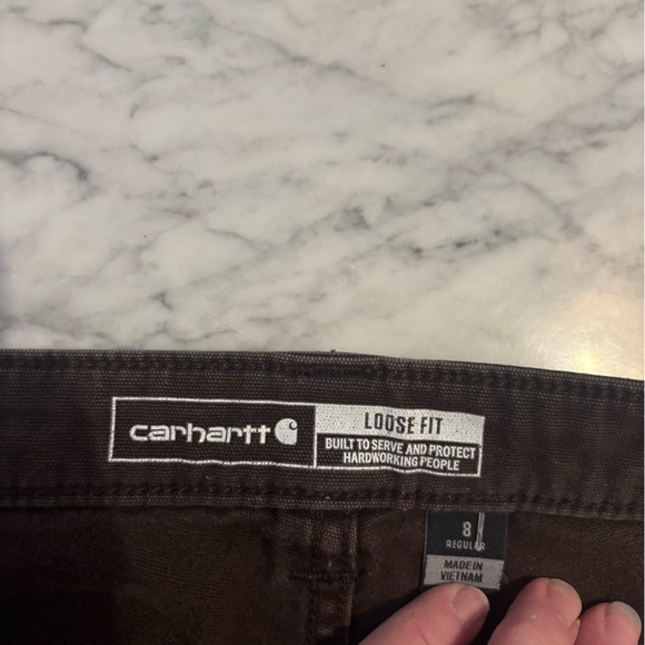 Carhartt ladies l RUGGED FLEX® LOOSF FIT CANVAS DOUBLE-FRONT WORK PANTS - Picture 5 of 5